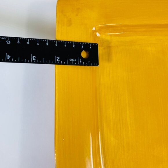 Pier 1 Imports Essential Colors Square Harvest Dinner Plates Set 2 Earthenware - Picture 13 of 16